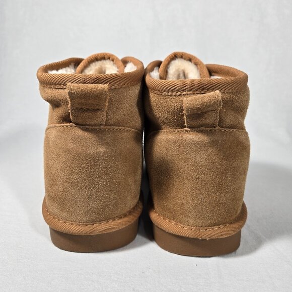 ASPEN Genuine Chestnut Suede Faux Fur Shearling Water Resistant Boot Women Sz 9. - Picture 6 of 17